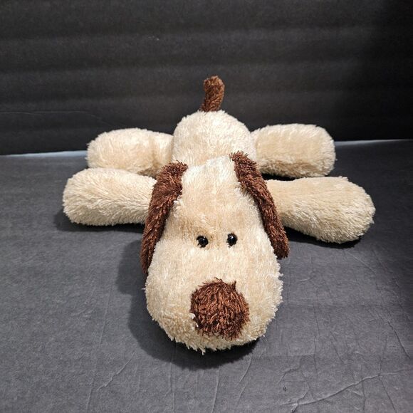 Dakin (Applause) 'Buddy' Floppy Puppy Dog Soft Toy  Beige & Brown Beanie Paws - Picture 1 of 7